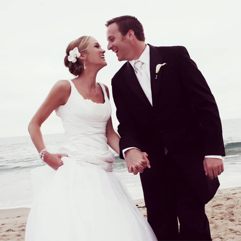 bride groom wedding photography walking laguna beach
